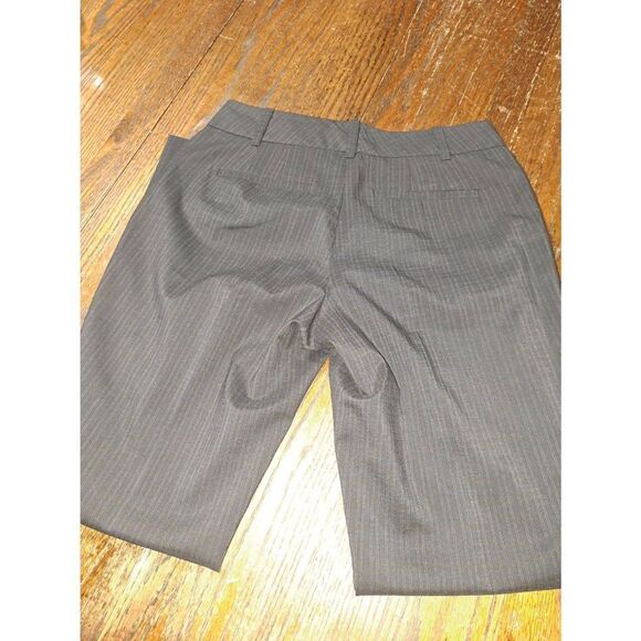 Size 4P Ann Taylor Petite Curvy Grey Flat Front Lined Dress Pants with Pockets - Picture 4 of 4